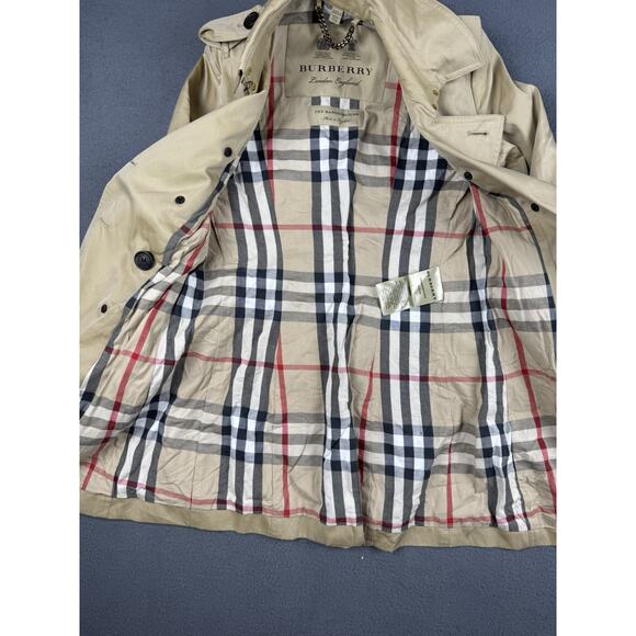 Burberry Beige Sandringham Mid Length Trench Coat UK 6 US 4 - Picture 6 of 9